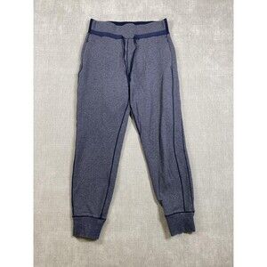 Lululemon Pants Women Size 8 Blue Heathered Joggers Tapered Athletic Zip Pockets
